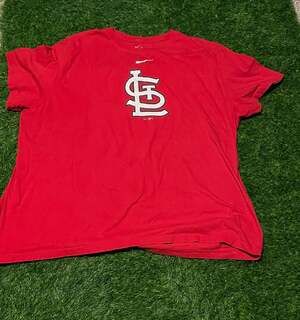Nike MLB St. Louis Cardinals Center Swoosh Logo T-Shirt Red Size 3XL